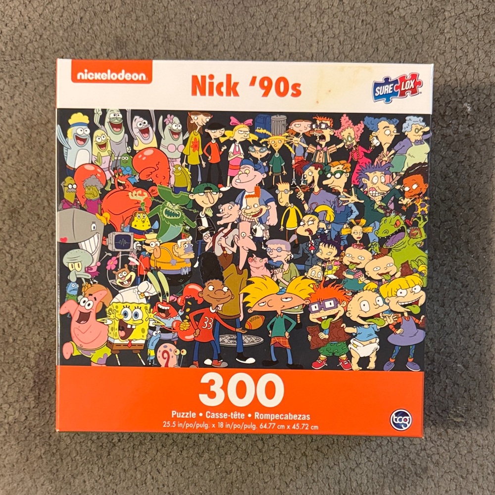 Nickelodeon '90s Cartoon Characters Puzzle - Orange and Multicolor